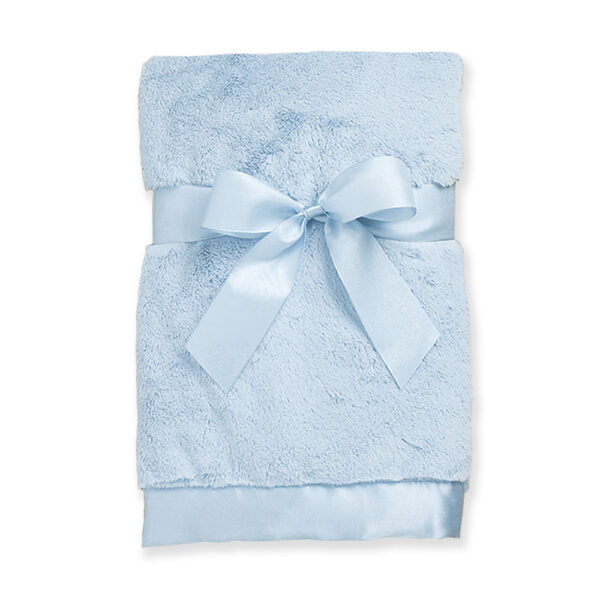 Large Plush Baby Blanket - Blue